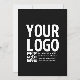 Your Logo w/Editable QR code & Text Card