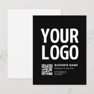 Your Logo w/Editable QR code & Text Card