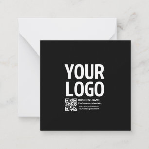 Your Logo w/Editable QR code & Text Card