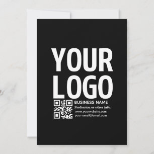 Your Logo w/Editable QR code & Text Card
