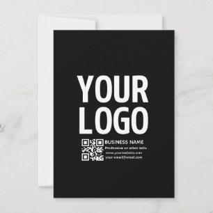 Your Logo w/Editable QR code & Text Card
