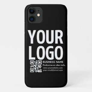 Your Logo w/Editable QR code & Text Case-Mate iPhone Case