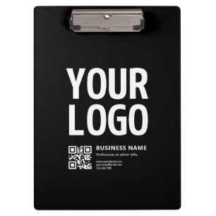 Your Logo w/Editable QR code & Text Clipboard