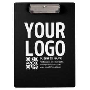 Your Logo w/Editable QR code & Text Clipboard