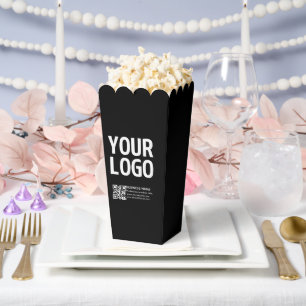 Your Logo w/Editable QR code & Text  Favour Box