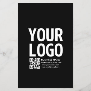 Your Logo w/Editable QR code & Text Flyer