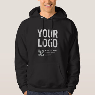 Your Logo w/Editable QR code & Text Hoodie