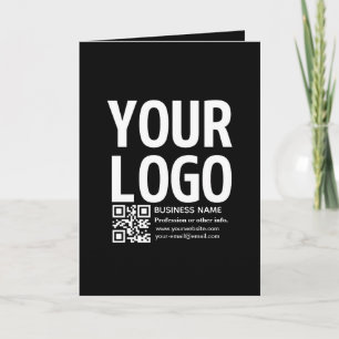 Your Logo w/Editable QR code & Text Invitation