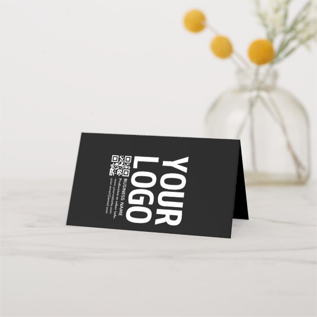 Your Logo w/Editable QR code & Text  Loyalty Card (Front)
