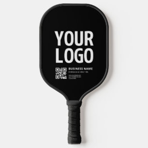 Your Logo w/Editable QR code & Text Pickleball Paddle