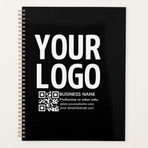 Your Logo w/Editable QR code & Text Planner