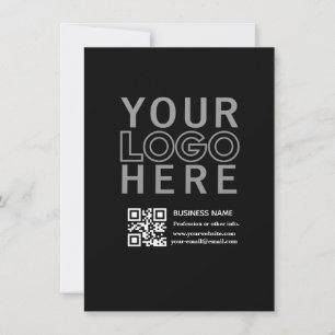 Your Logo w/Editable QR code & Text Save The Date