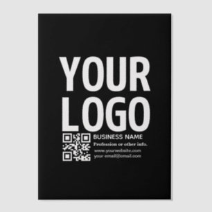 Your Logo w/Editable QR code & Text Vellum Invitations