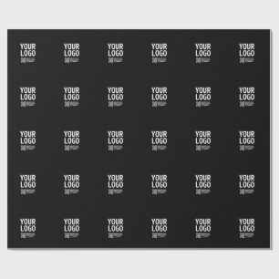 Your Logo w/Editable QR code & Text Wrapping Paper
