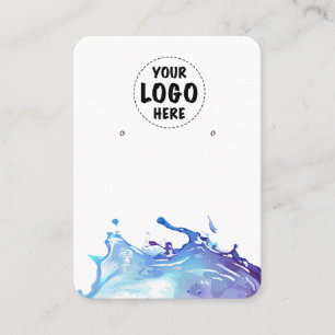 Your Logo Water Splash Earring Display Card Large