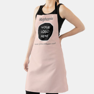 Your Logo Website Pink  Business Company Apron