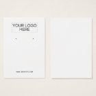 Your Logo White Earring Display Card