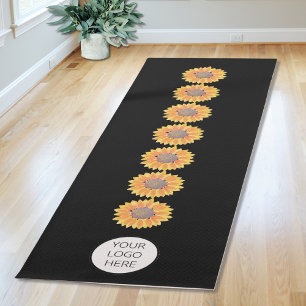 Your Logo Yoga Studio Sunflower Chakras Yoga Mat