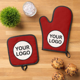 Your Logo Your Slogan Professional Oven Mitt & Pot Holder Set