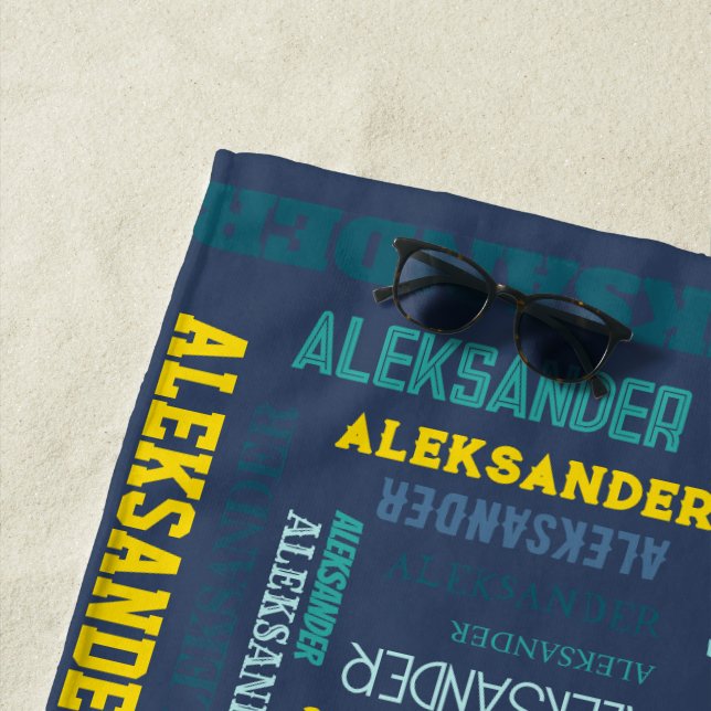 Your (Long) Name is All Over This Beach Towel (In Situ)