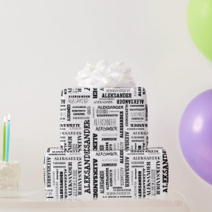 Your (Long) Name is All Over This Wrapping Paper