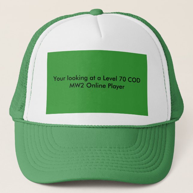 Your looking at a Level 70 COD MW2 Online Player Trucker Hat (Front)