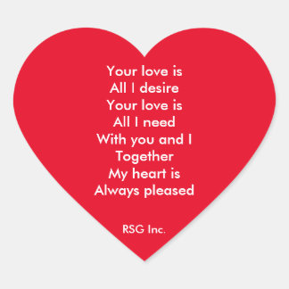 Your love heart sticker