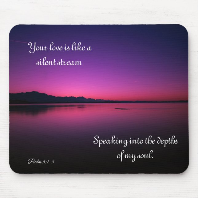 Your Love is Like Beautiful Purple Ocean Mousepad (Front)