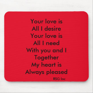 Your love mouse pad