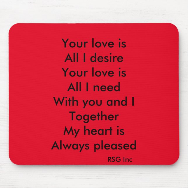 Your love mouse pad (Front)
