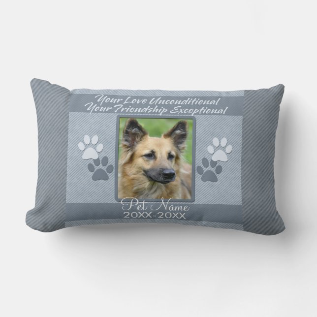 Your Love Unconditional Pet Sympathy Custom Lumbar Cushion (Front)