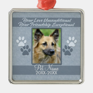 Your Love Unconditional Pet Sympathy Custom Metal Tree Decoration
