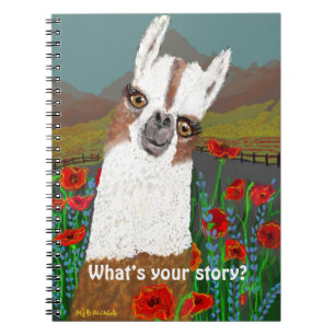 Your Mama Llama  in the Poppy Field Notebook