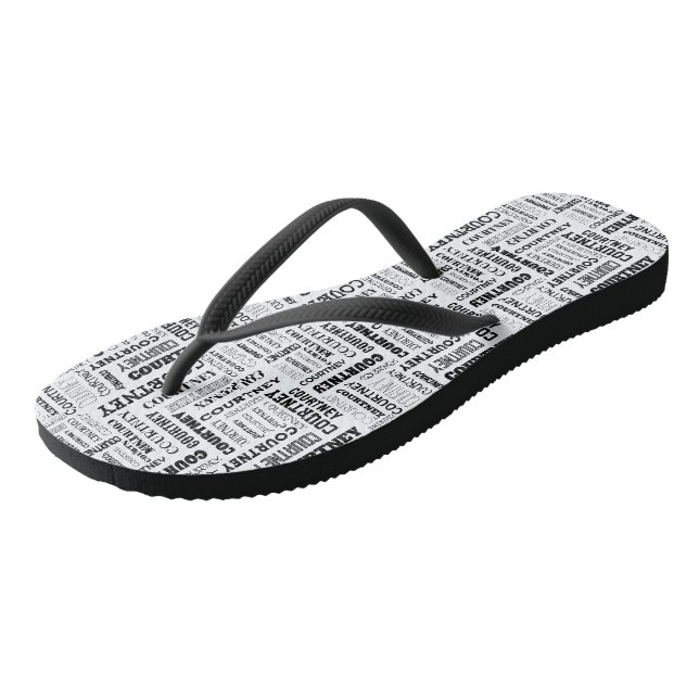Your (Medium Length) Name is All Over These Jandals (Angled)