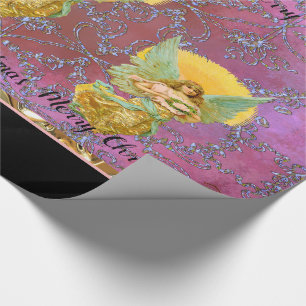 Your Message Floating Angels Christmas+ Wrapping Paper