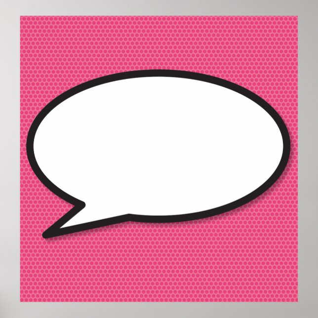 Your Message Fun Retro Comic Book Pop Art Poster (Front)