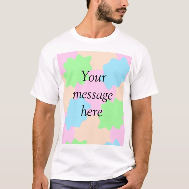 Your message here add text name boho colourful rus T-Shirt (Front)