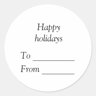 Your message here add text name merry Christmas Classic Round Sticker