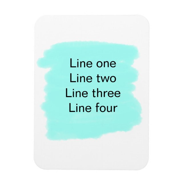 Your message here add text name monogram green  magnet (Vertical)