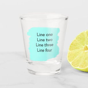 Your message here add text name monogram green shot glass