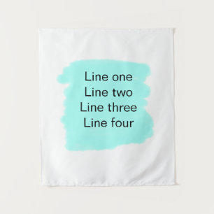 Your message here add text name monogram green  tapestry