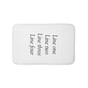 Your message here add text name monogram image quo bath mat
