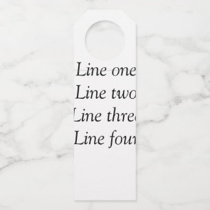 Your message here add text name monogram image quo bottle tag