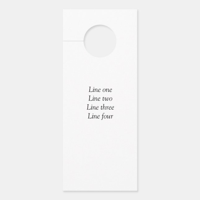 Your message here add text name monogram image quo door hanger (Front)
