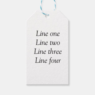 Your message here add text name monogram image quo gift tags
