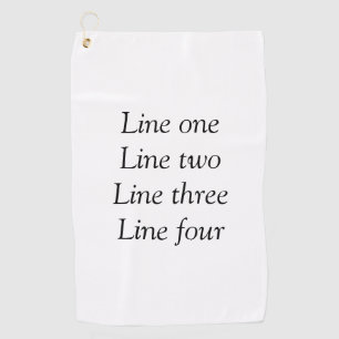 Your message here add text name monogram image quo golf towel