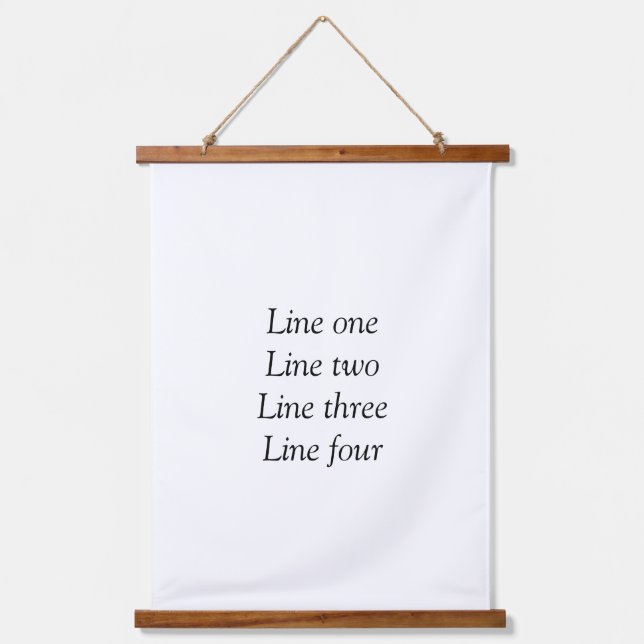 Your message here add text name monogram image quo hanging tapestry (Front)