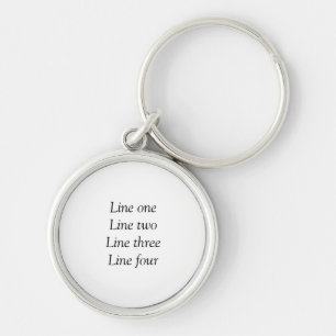 Your message here add text name monogram image quo key ring