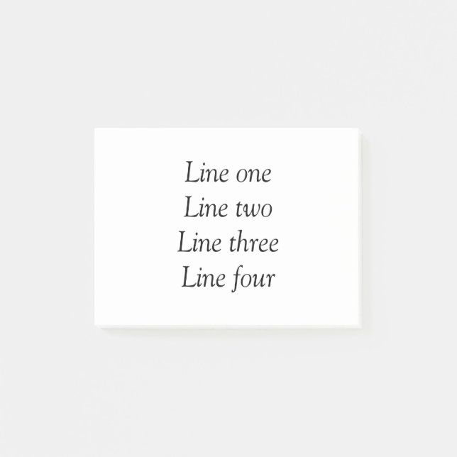 Your message here add text name monogram image quo post-it notes (Front)