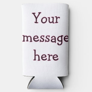 Your message here add text name monogram image quo seltzer can cooler